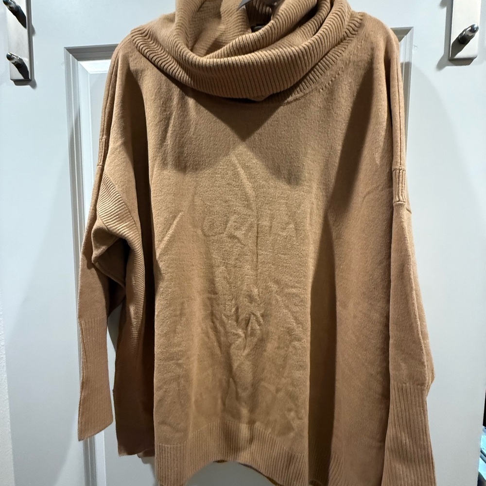 French Connection Tan Cowl Neck Sweater